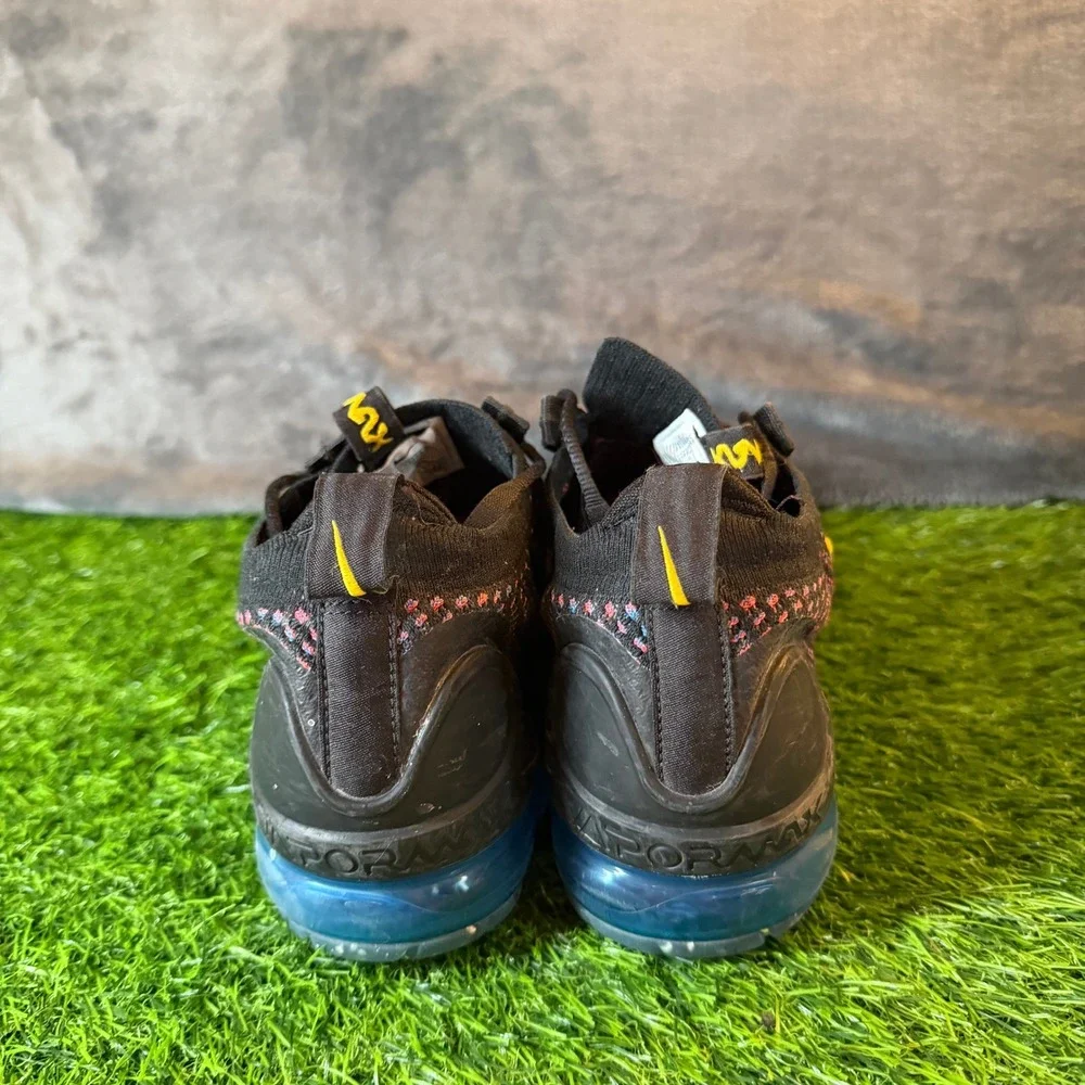 Nike‎ Air Vapormax 2021 FK Kids Sneakers Black Yellow DV2198-001 Youth Size 6Y